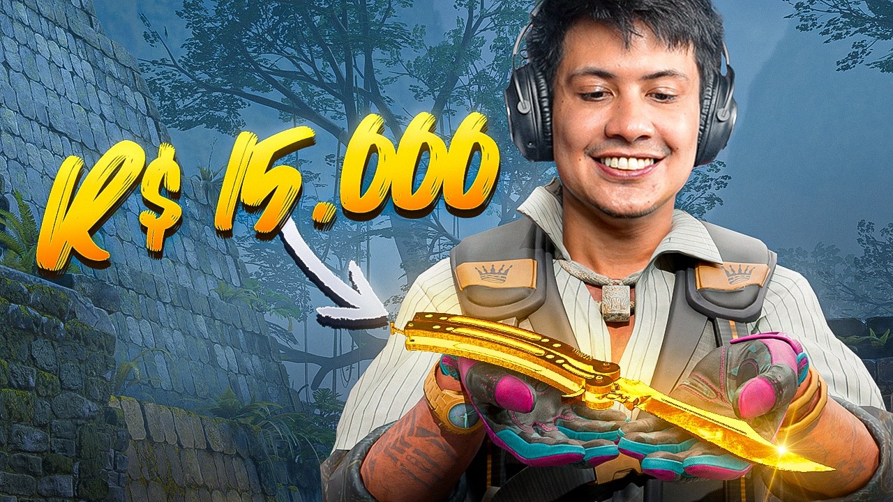 isso ta absurdo no jogo... JOGUEI COM MINHA NOVA FACA de R$ 15.000 no CS 2! (butterfly muito linda)