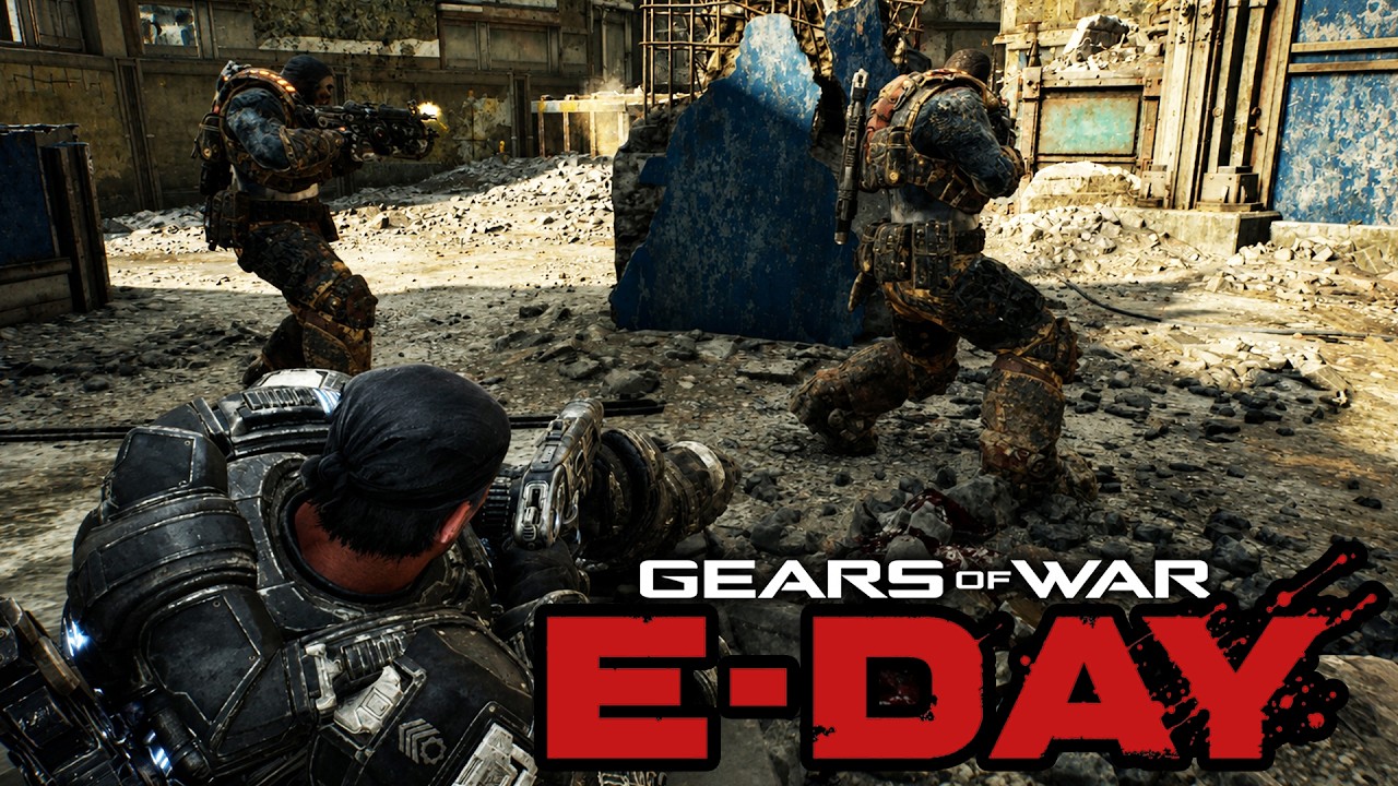 Gears of War E Day Multiplayer Gameplay 40+ Minutes of Team Deathmatch No Commentary!