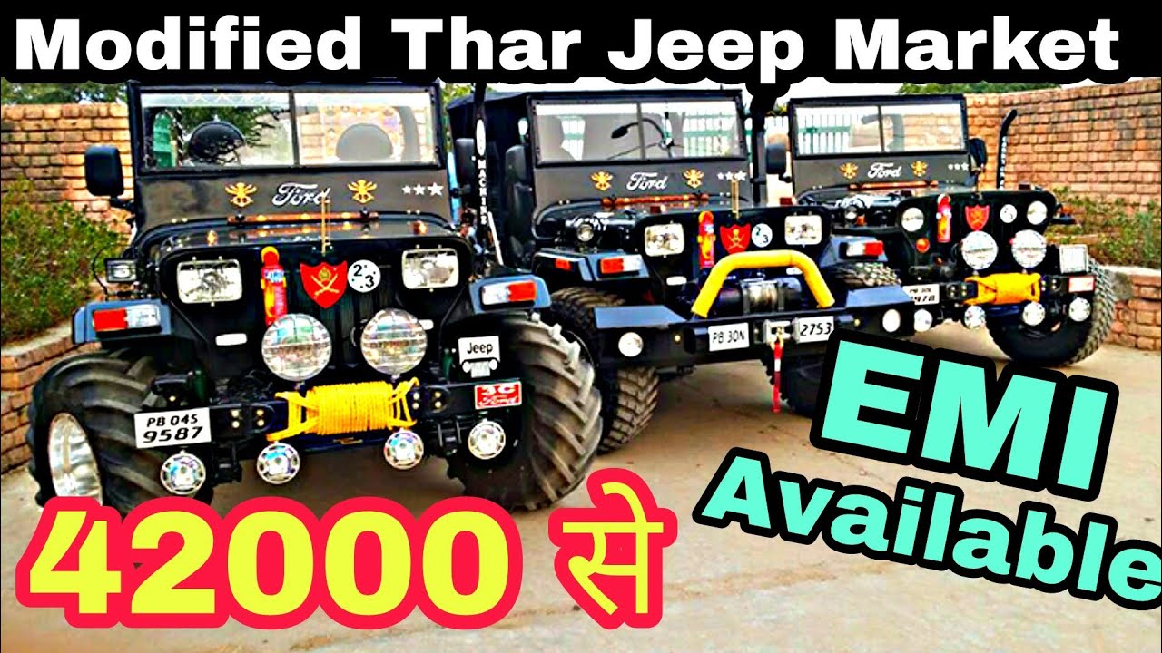 Jeep/Thar Market in Delhi | Custom Modified Jeeps in Cheap Price | Second Hand Car Market | Mayapuri