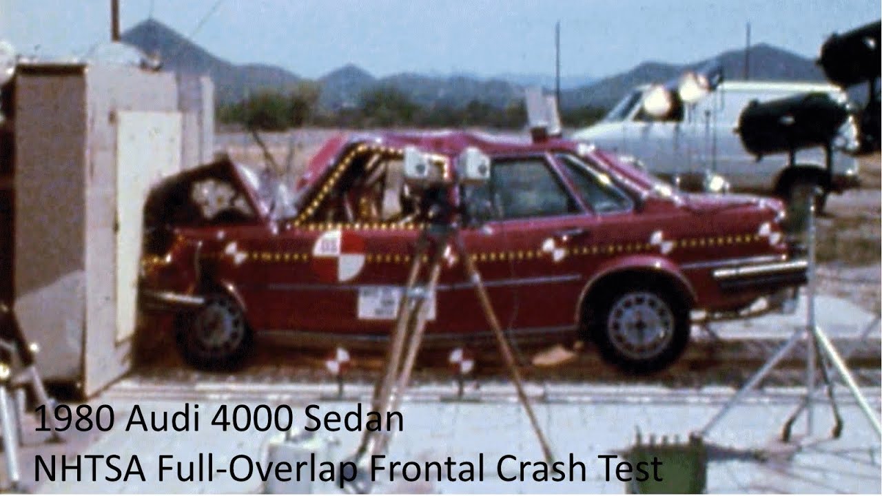 1980-1986 Audi 4000 Sedan (Typ 81) NHTSA Full-Overlap Frontal Crash Test
