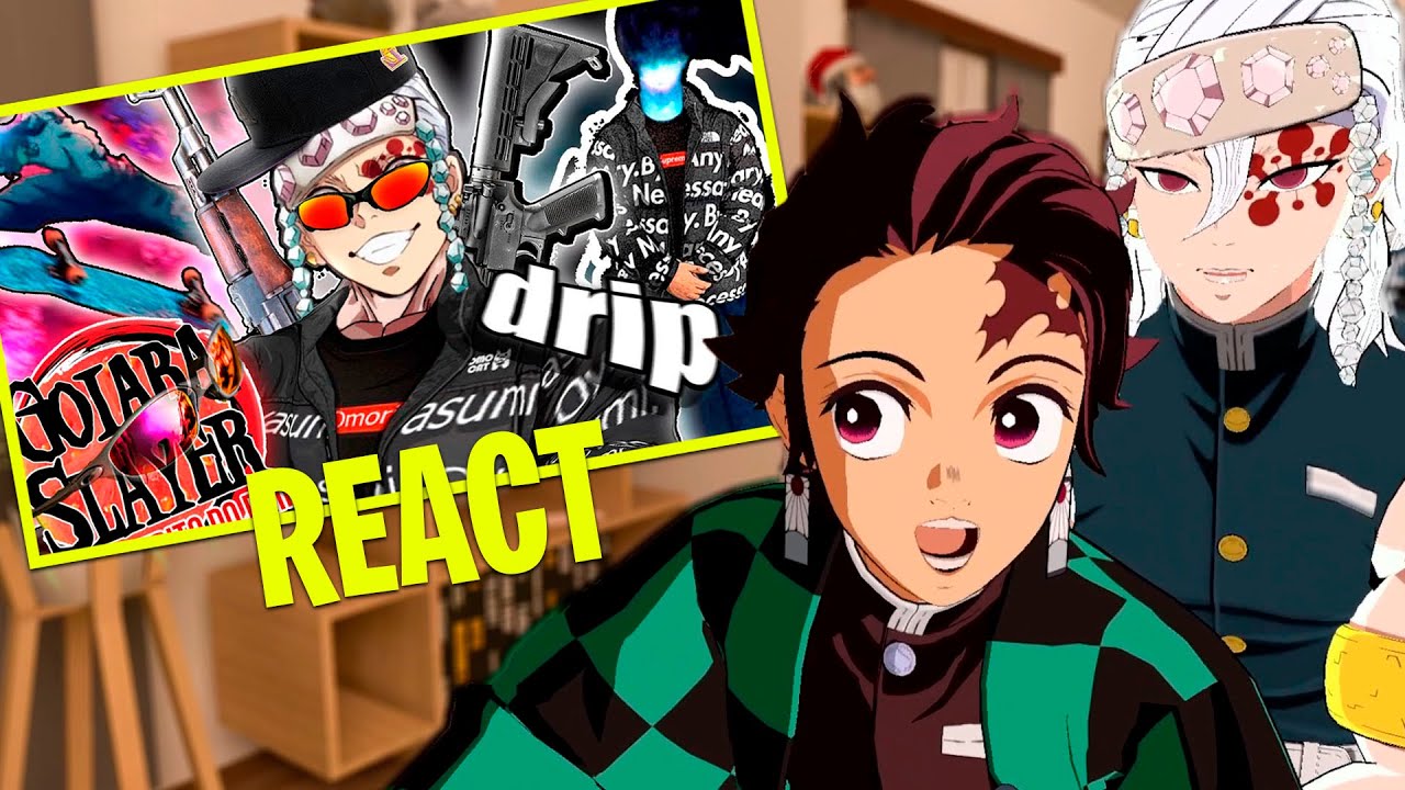 Tanjiro e Uzui Reagem á KIMETSU NO YAIBA E O DISTRITO DO DRIP