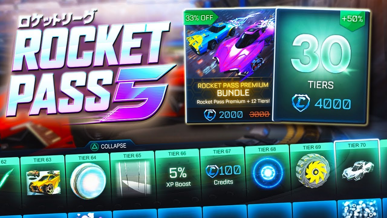 UNLOCKING ALL THE NEW ROCKET PASS 5 ITEMS IN ROCKET LEAGUE!