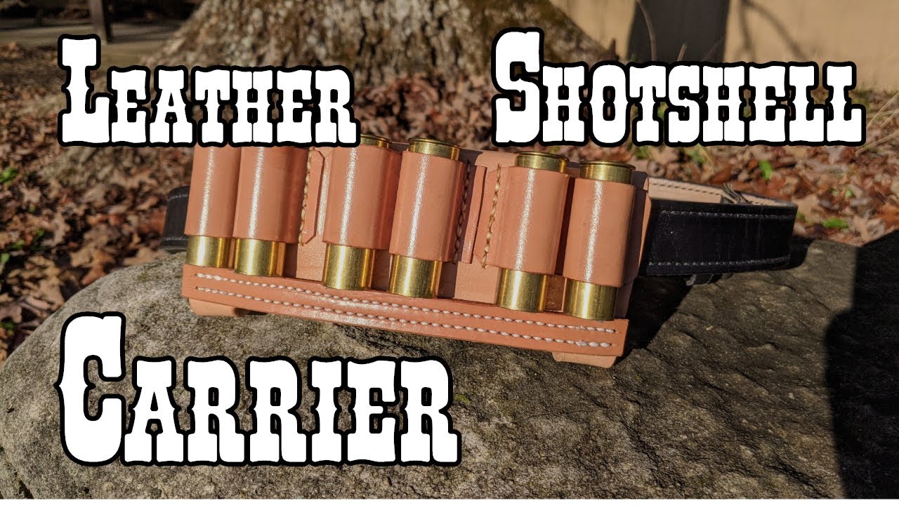Shot shell carrying belt slide and how I make cartridge loops on gun leather