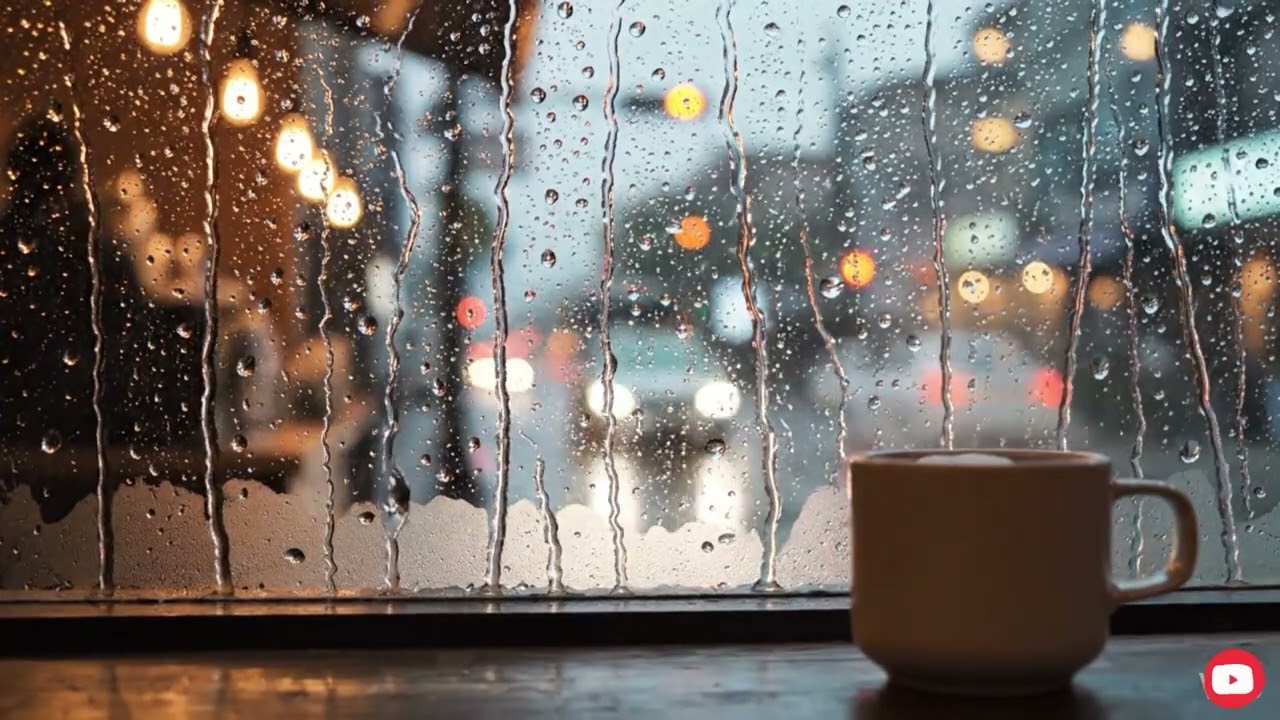 Cozy Coffee Shop Ambience with Heavy Rain Sounds 🌧️ Relaxing Jazz Music for Sleep & Study