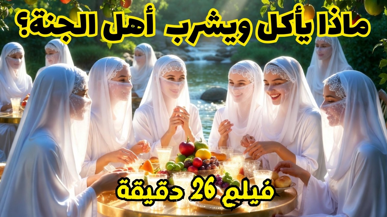 طعام وشراب أهل الجنة كما لم تره من قبل | مشاهد بالذكاء الاصطناعي