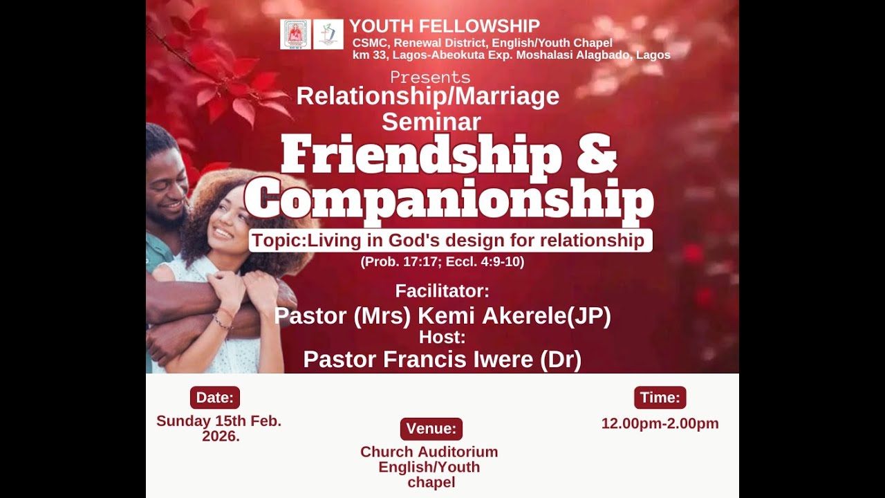 TARRY WITH CHRIST/RELATIONSHIP SEMINAR SERVICE