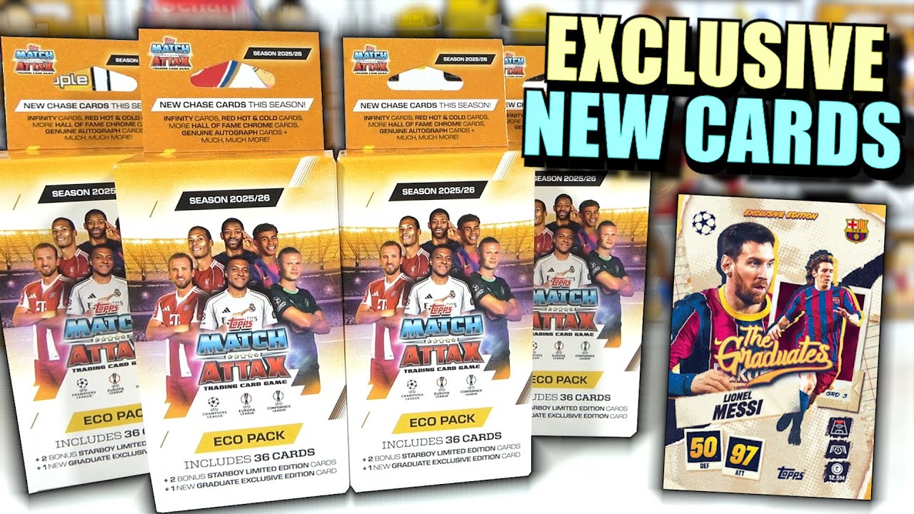 NEW MATCH ATTAX 2025/26 | Opening 4 Eco Packs To Try And Find Every Exclusive New Graduate Card 