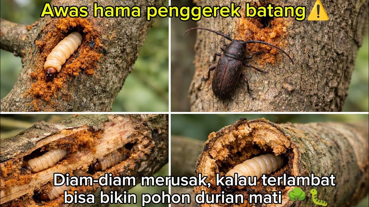 🟢🟢 Ciri-Ciri dan Cara Mengatasi Hama Penggerek Batang Durian