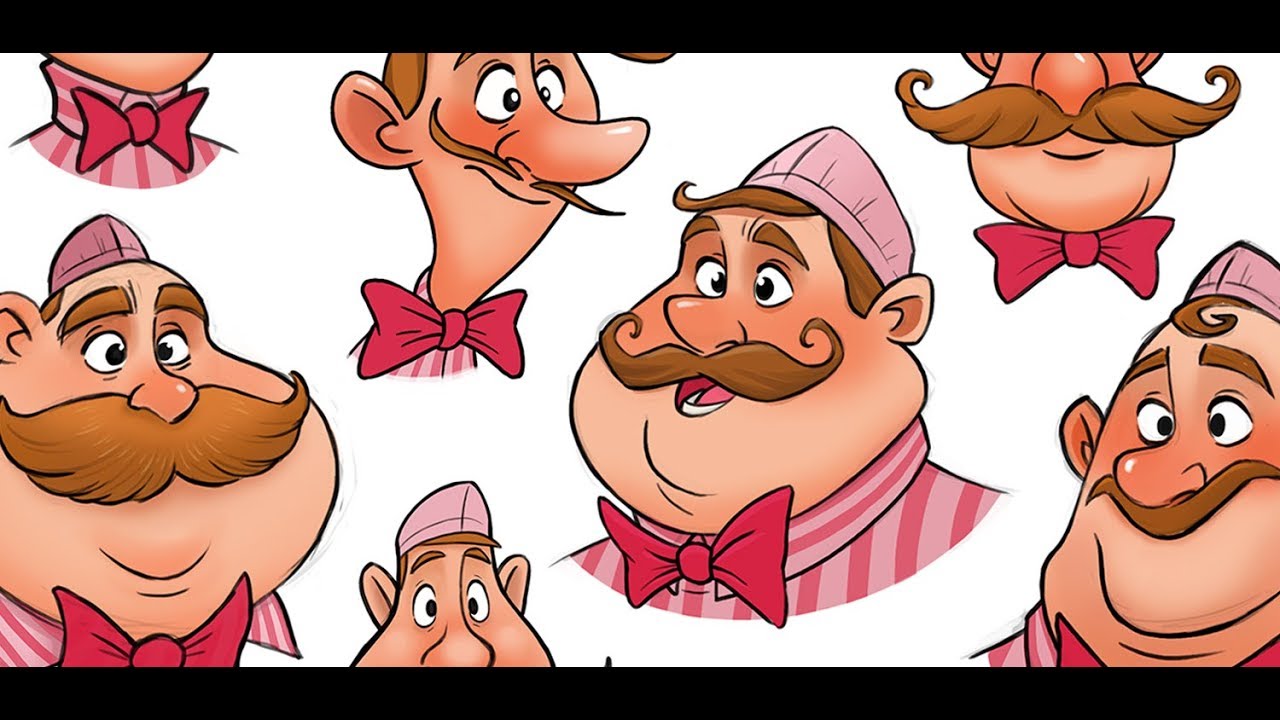 Character design drawing heads