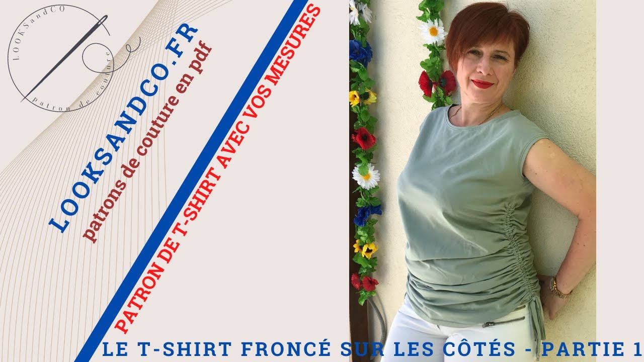 T-shirt froncé sur les côtés - partie 1