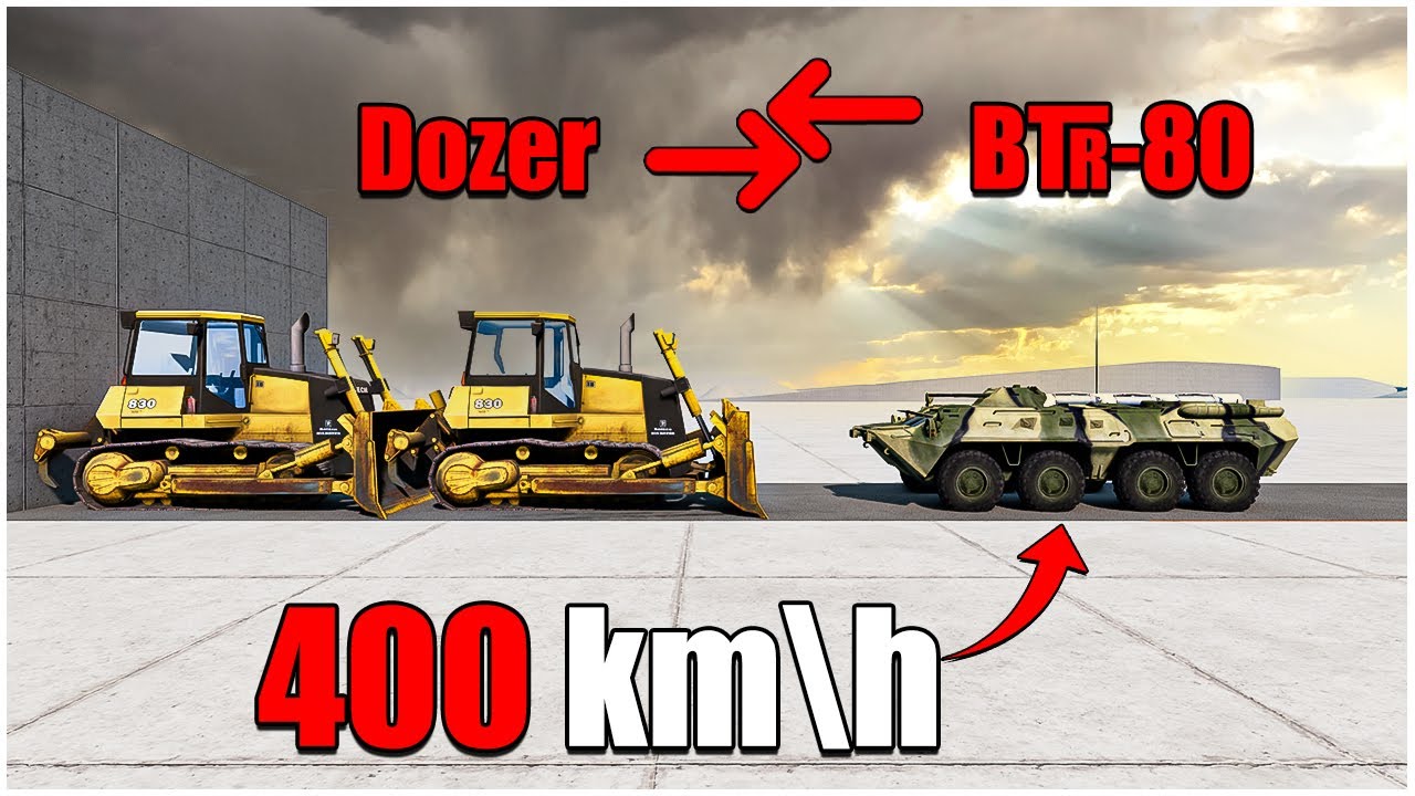 BTR-80 VS Dozer (#71) | Car Body Testing | beamng drive crashes