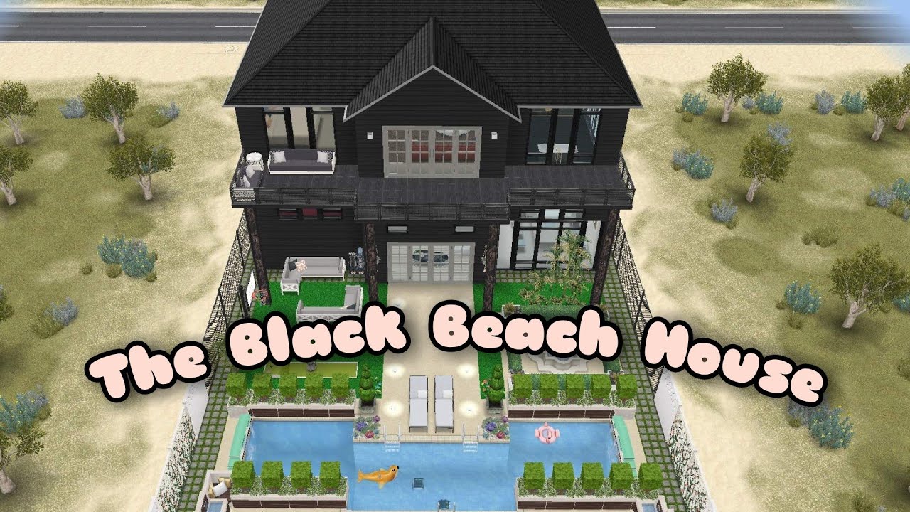 Black Beach House | The Sims Freeplay House Design | The Sims Freeplay Indonesia