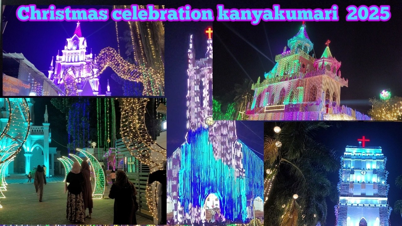Christmas lights show 2025/Christmas celebration kanyakumari 2025/palapallam kudil