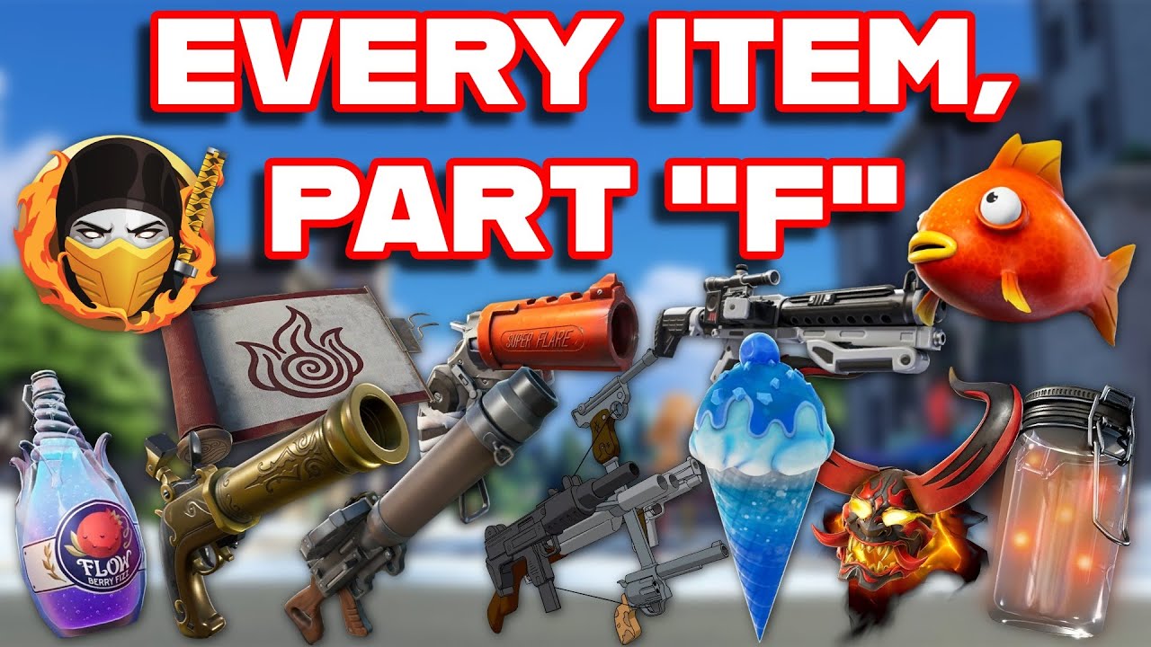 Ranking EVERY ITEM In FORTNITE ALPHABETICALLY (Part 