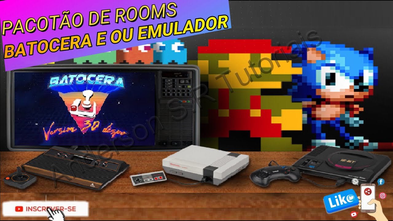 Pack Pacote De Room's Jogos Para Batocera 30 e Versões & Emul@dores 2021