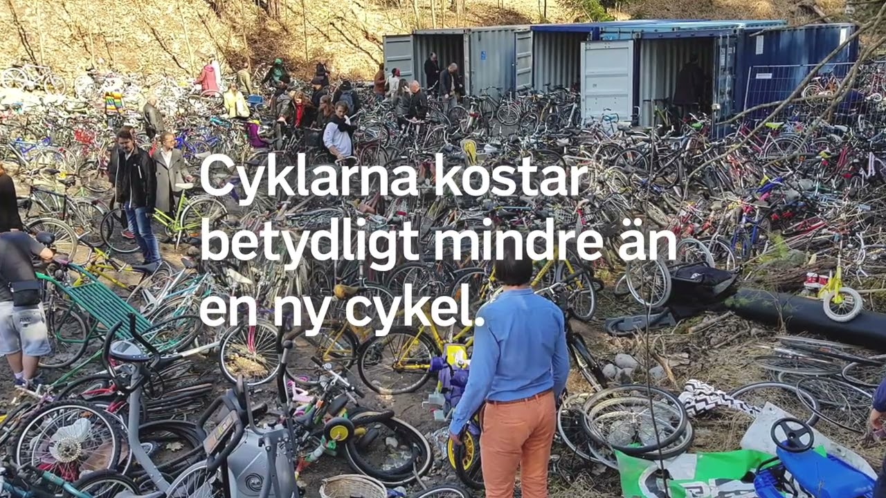 Bill räddar cyklar från att skrotas i onödan – SVT följde med