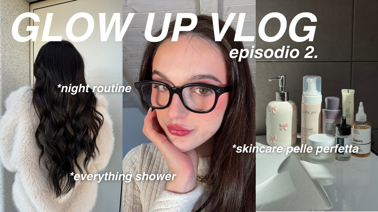 GLOW UP VLOG EP2 🎀 night routine, everything shower, skincare routine