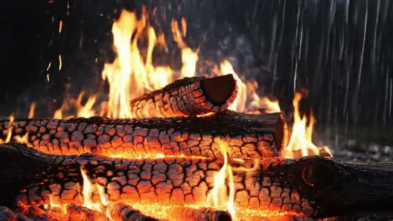 Fogueira Acesa com Som de Lenha Queimando 🔥 Relaxar, Dormir e Estudar | Bonfire Sounds 4K | 2 hours