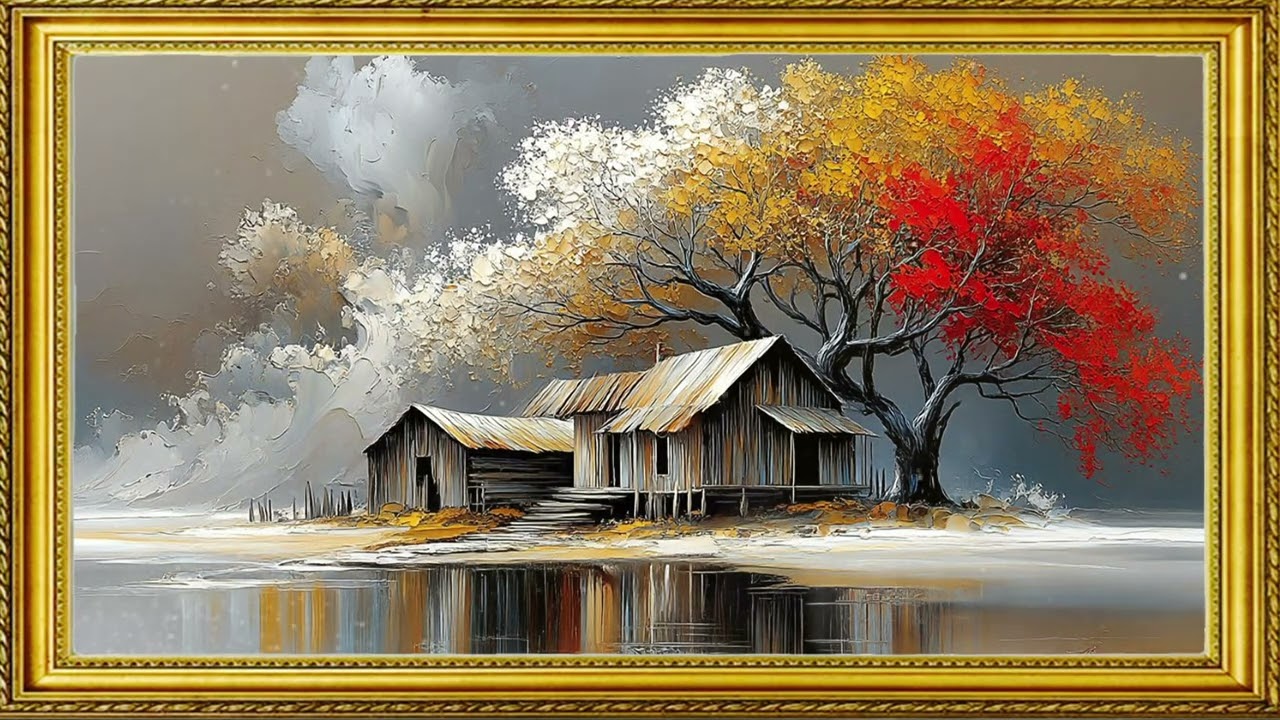Rustic Cabin by the Lake – Classic Frame TV Art 🖼️✨| Frame TV Art Gallery Wallpapers