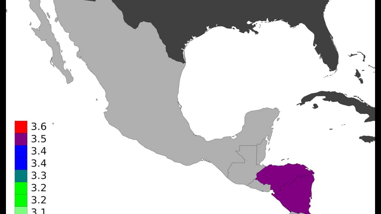 Central America - Cpia Policy And Institutions For Environmental Sustainability Rating - Time Lapse