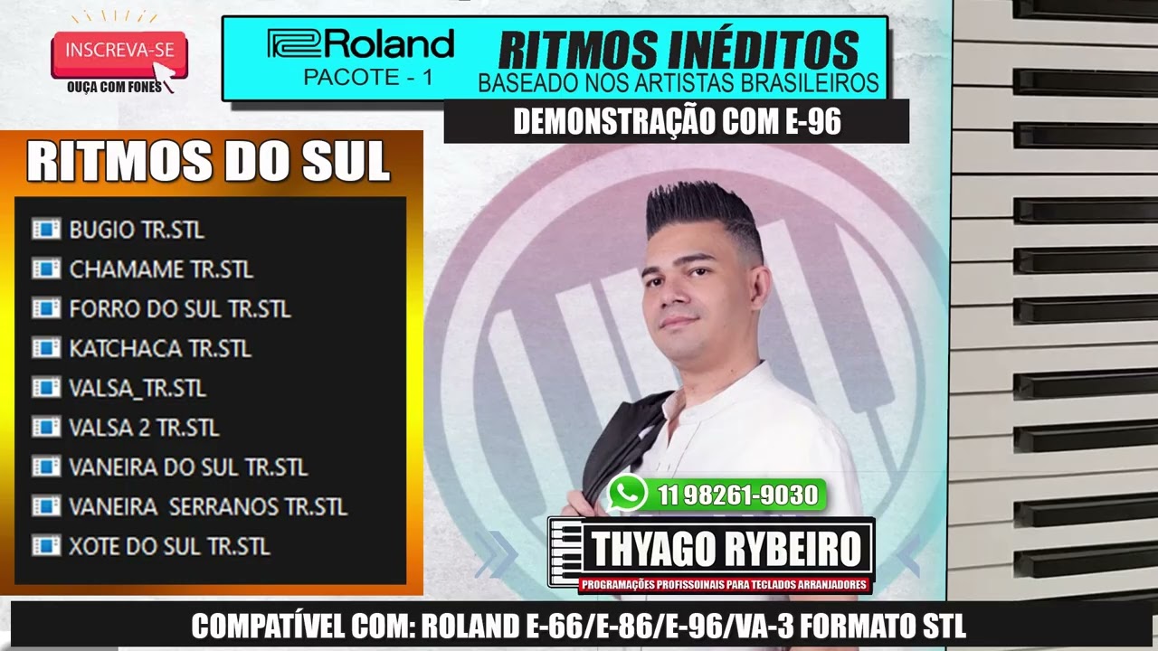 10 Ritmos do Sul em STL para Roland E-66 / E-86 / E-96 / VA-3 By Thyago Rybeiro