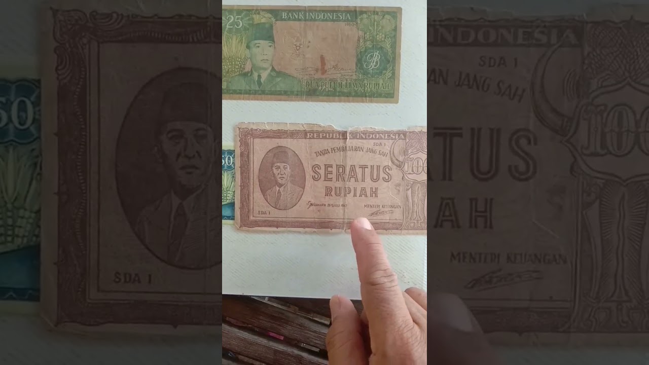 UANG 100 RUPIAH SOEKARNO TAHUN 1947.