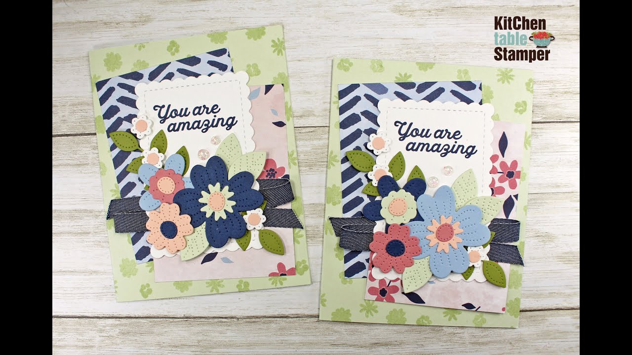 Stampin' Up! In Bloom Stamp a Stack Card Class You are Amazing Video 1 of 3 Kitchen Table Stamper