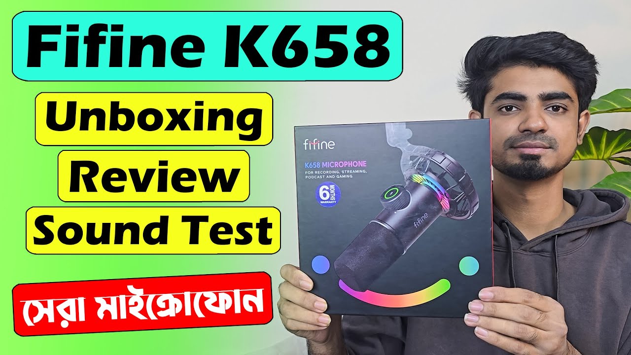 Fifine K658 USB Dynamic microphone Review in Bangla | Fifine K658 microphone sound test
