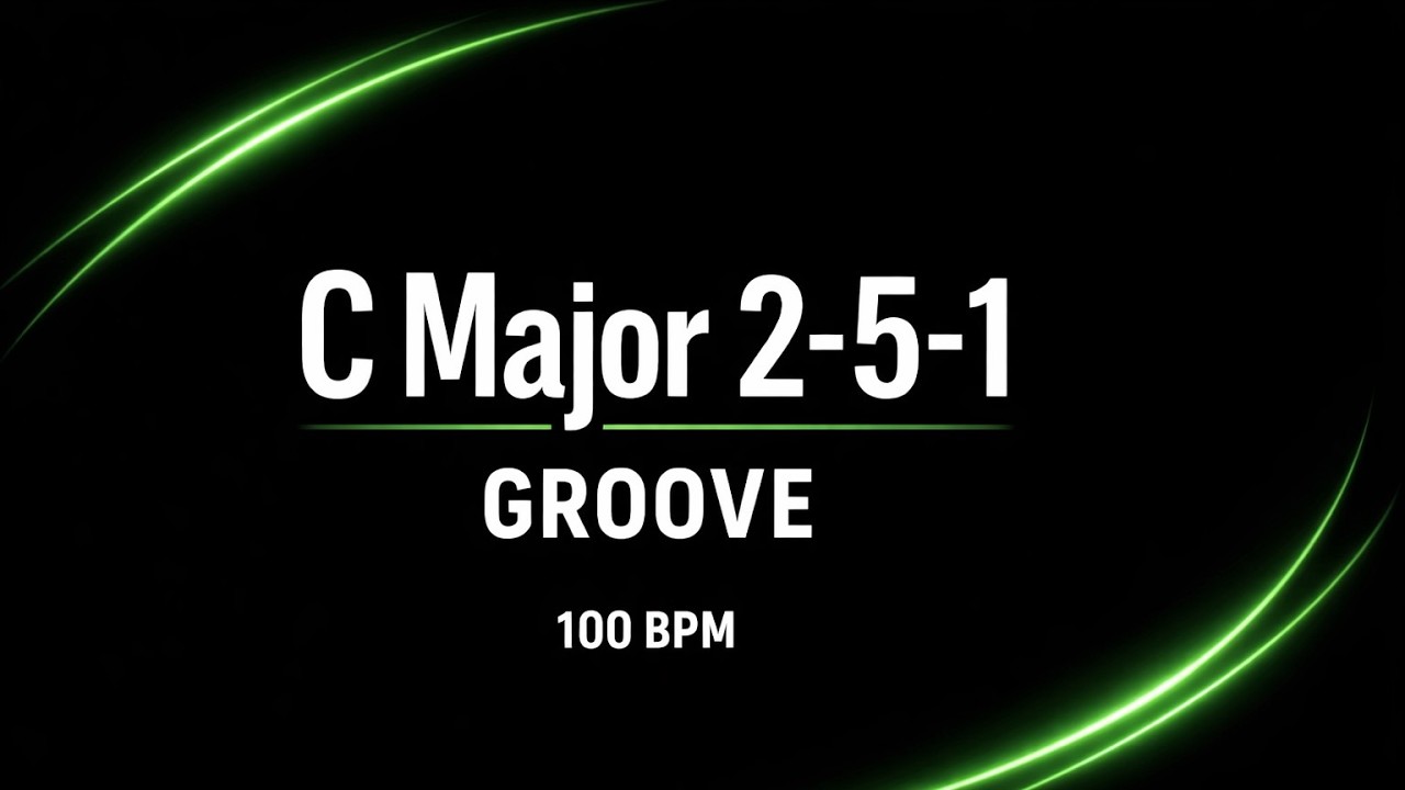 C Major 2-5-1 Groove Backing Track | 100 BPM