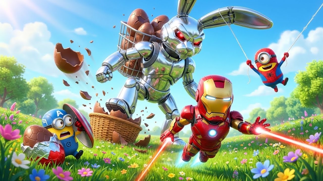 GIANT ROBOT BUNNY! 🤖🐰🥚 Minions vs Mecha Easter | Funny Minions Animation