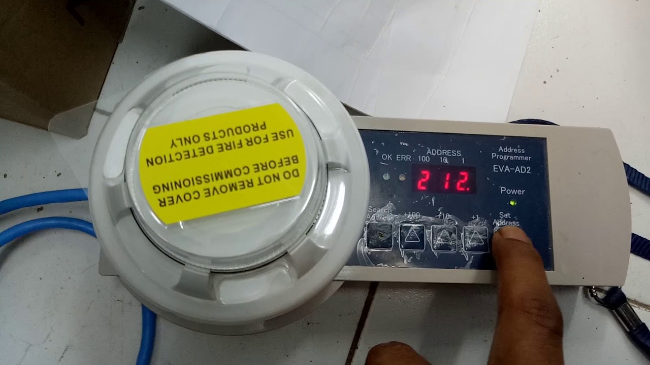 Cara setting smoke detektor full address plus sounder base