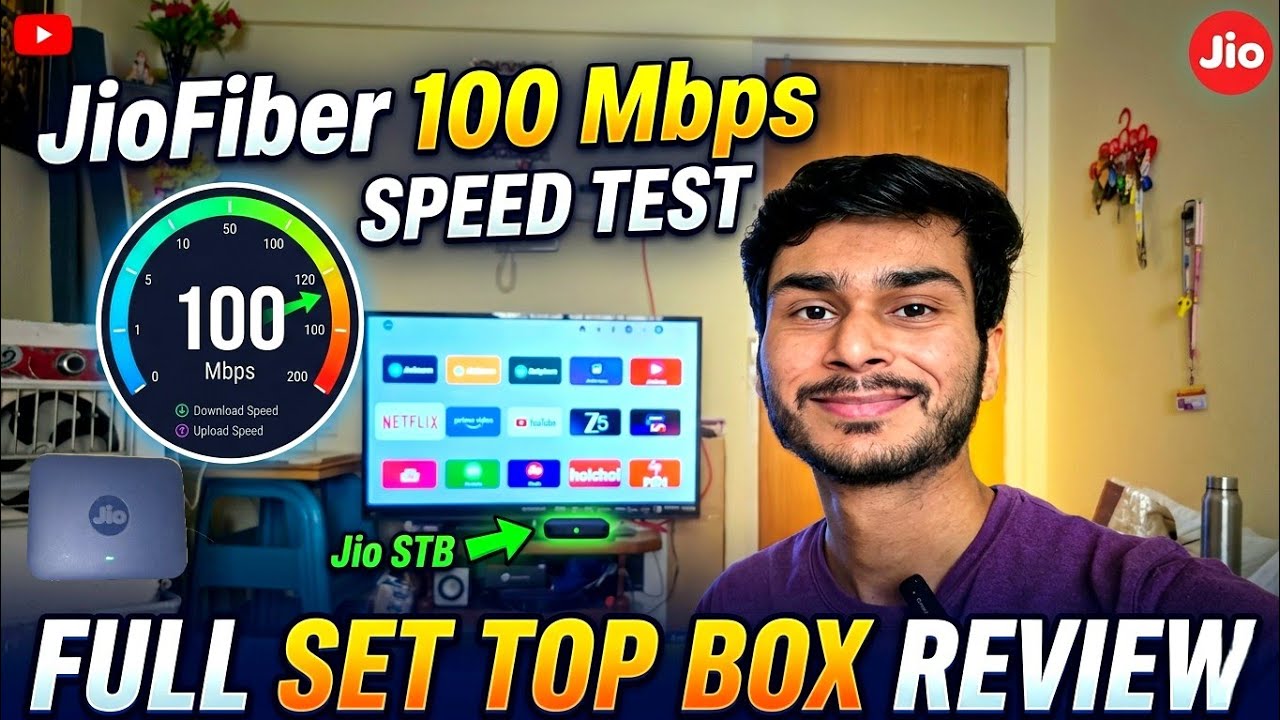 Jio Fiber Set Top Box Review Jio Fiber Speed Test 100 Mbps Jio Fiber Installation Cost 2026