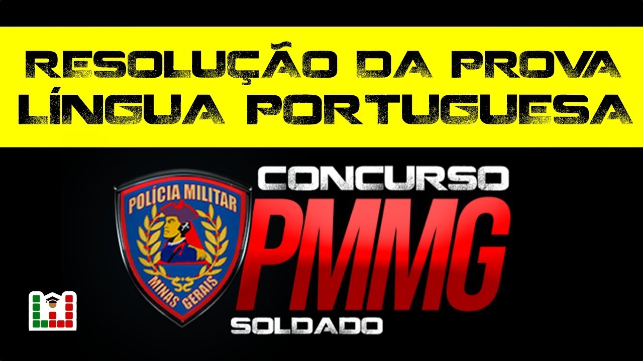 Concurso Polícia Militar MG Soldado 2023 | Banca CRS | Resolução Prova PMMG Língua Portuguesa
