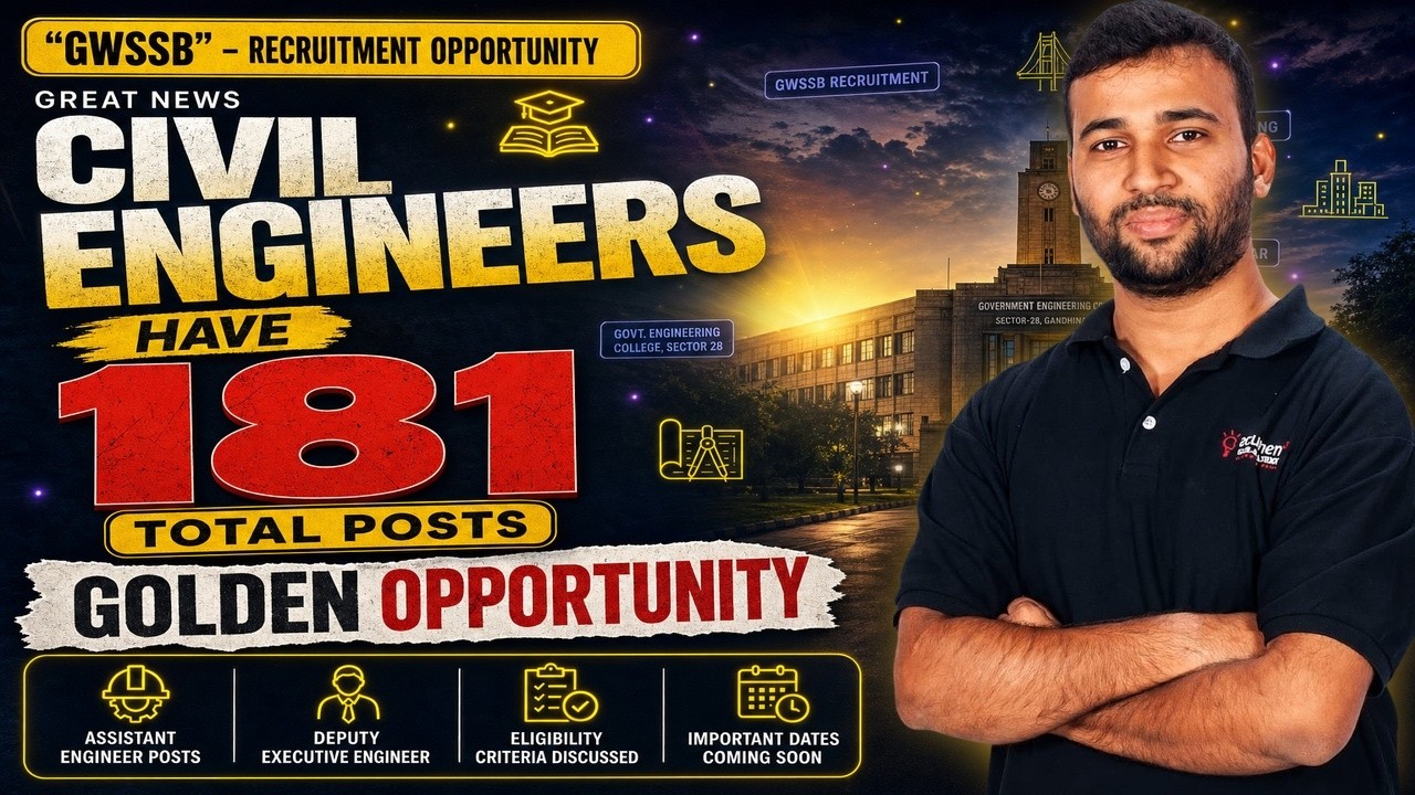📢 GWSSB + GMB Recruitment | 181 Total Posts | Civil Engineers Golden Chance