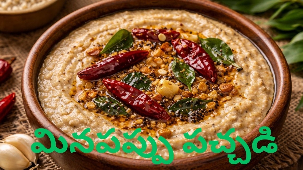 Minapappu Pachadi Recipe in Telugu మినపప్పు పచ్చడి  Authentic Andhra Style Pachadi  Easy & Tast