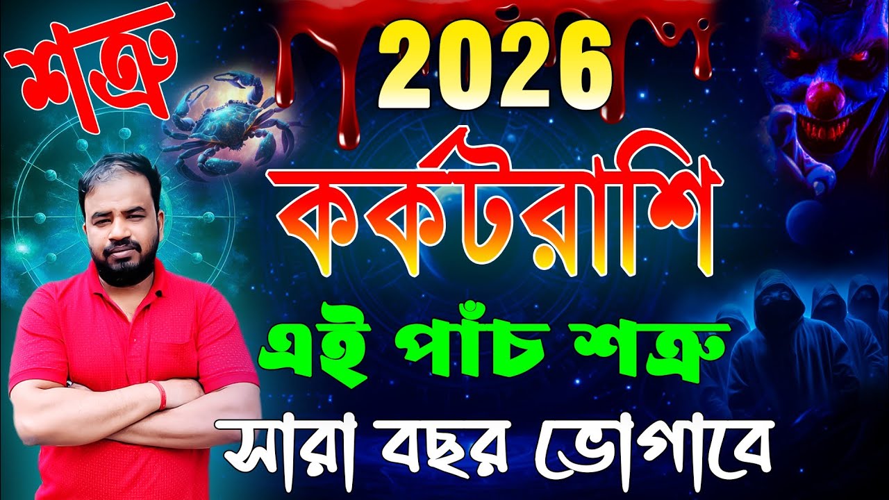কর্কটরাশি , এই পাঁচ শত্রু সারা বছর ভোগাবে ! Kark Rashi 2026