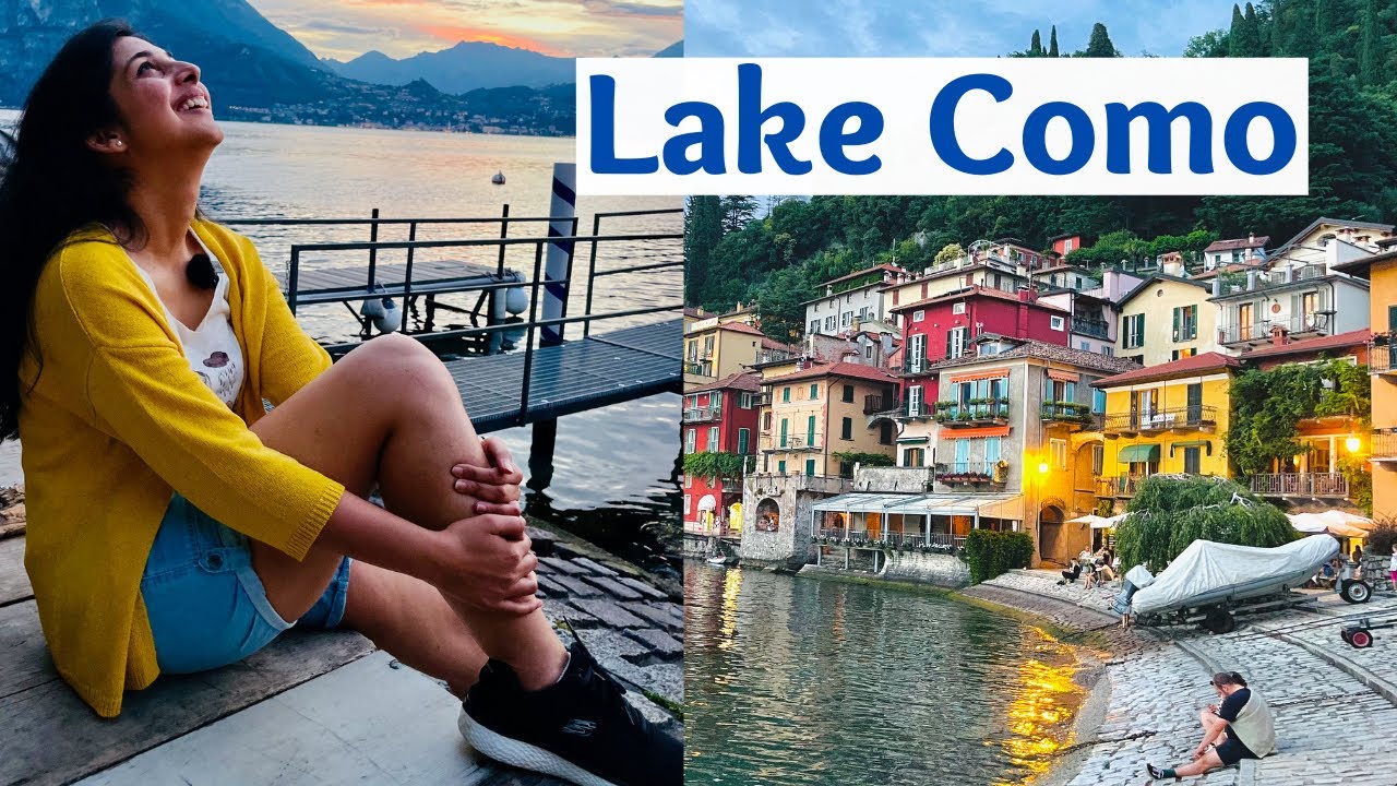 Day 1 In Lake Como, Magical Sunset In Varenna Town| How To Spend A Day | Desi Couple Travel Vlog