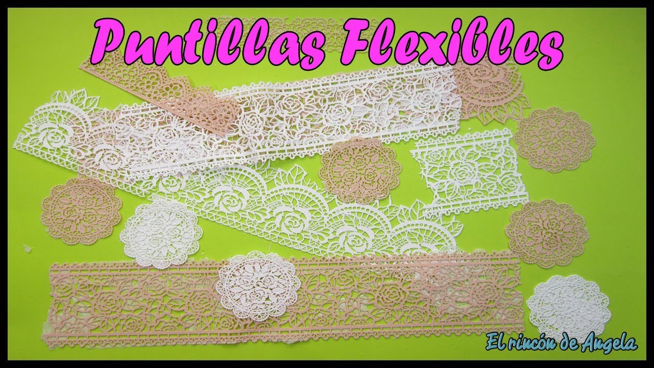 Como hacer encajes o puntillas flexibles con moldes para tus manualidades- Diy