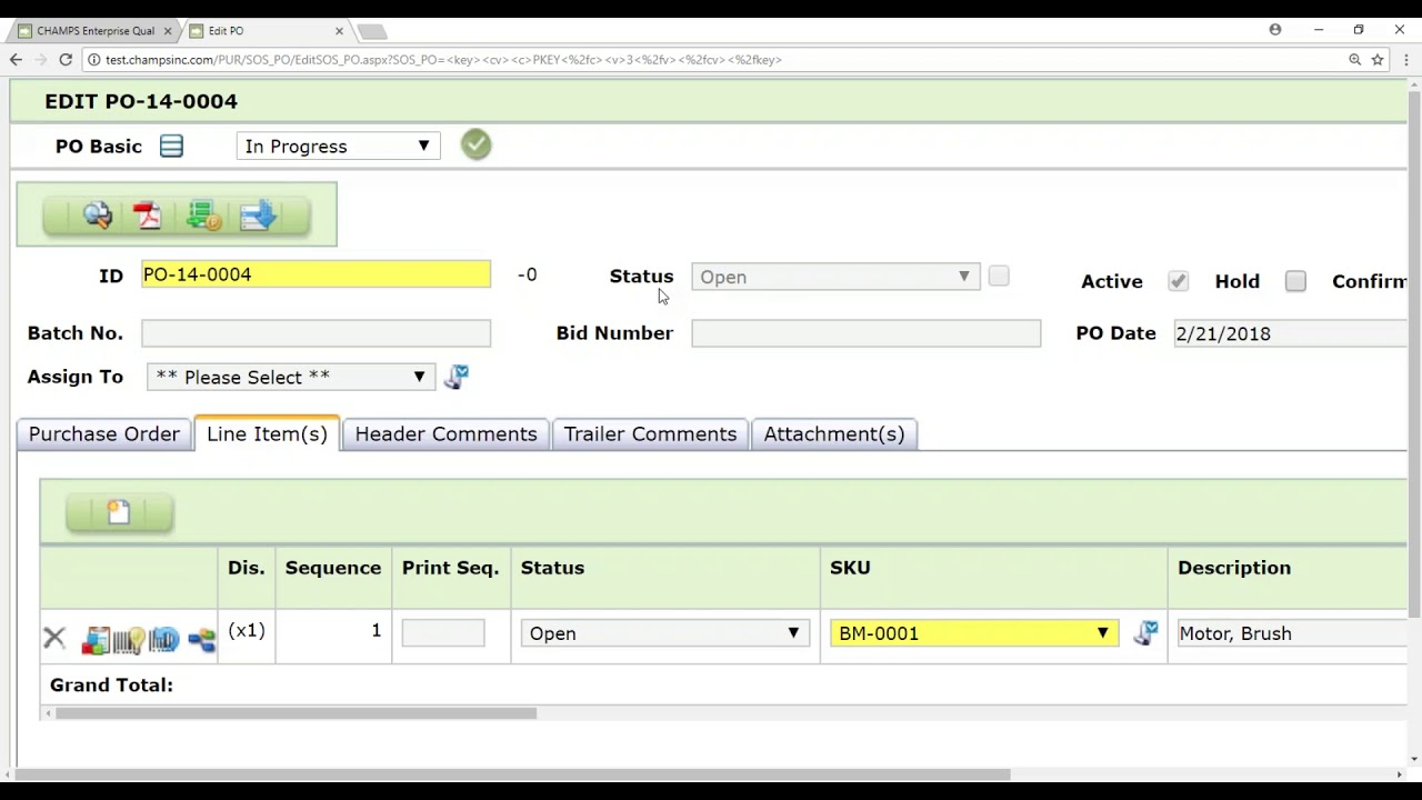 How Do I Delete a Line from a Purchase Order