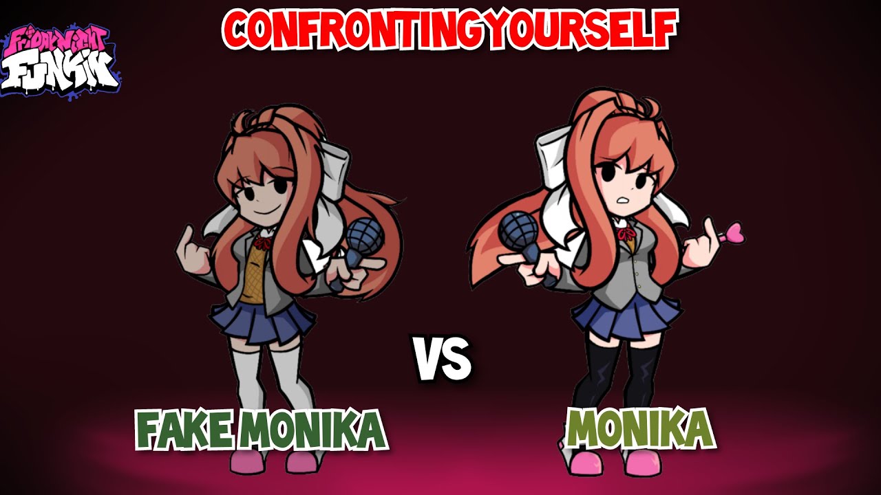 Friday NIght Funkin Confronting Yourself Monika VS Faker Monika