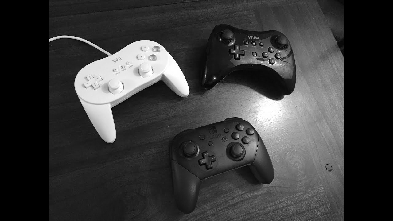 Nintendo Wii/Wii U/ Switch Pro Controller Comparison
