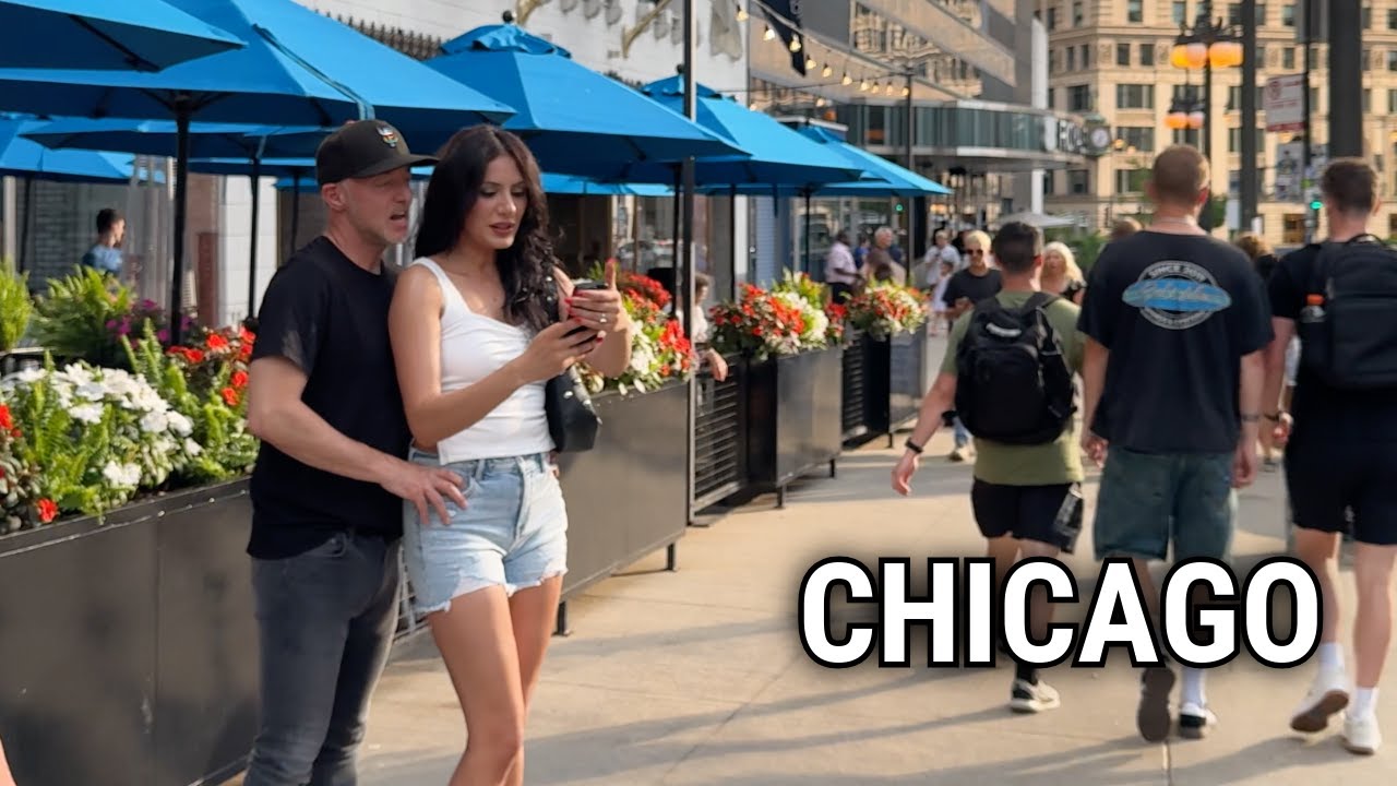 Chicago Day Before 4th of July Walking Tour on Thursday | July 3, 2025 | 4k 60fps