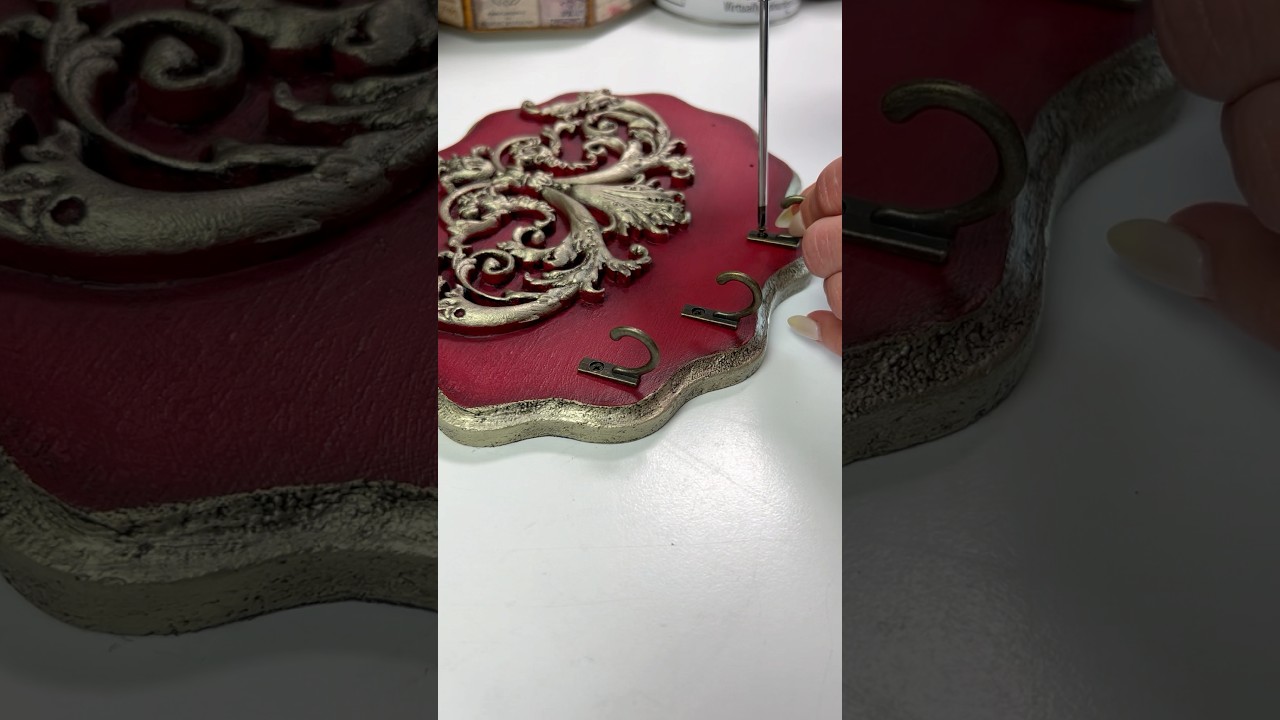 DIY chic, baroque inspired key holder