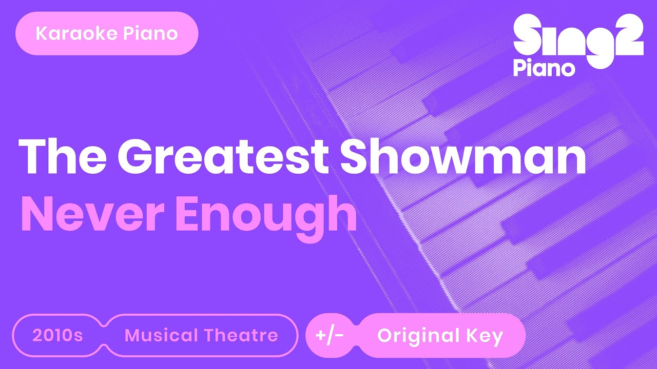 The Greatest Showman | Loren Allred - Never Enough (Piano Karaoke)
