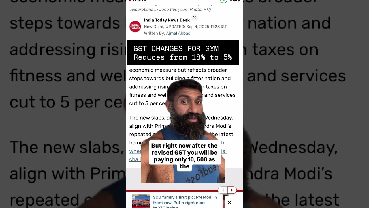 New GST rule for gyms - GST reduced 