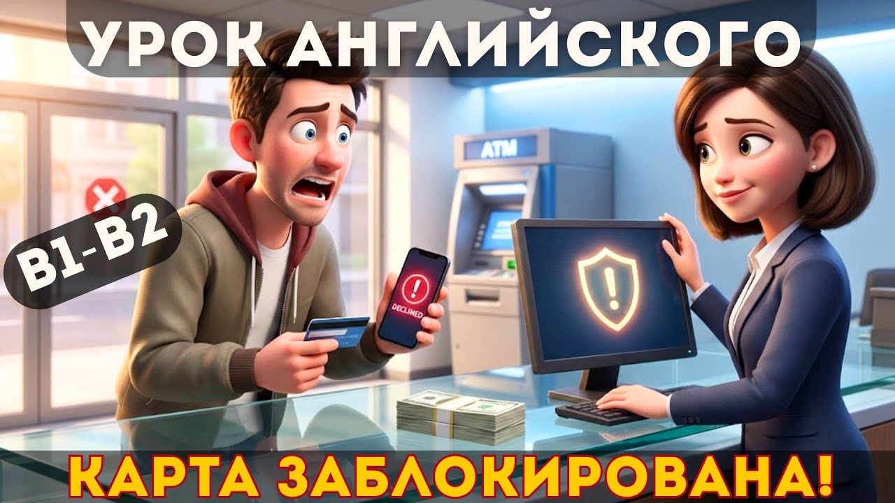 Английский на слух B1–B2: поход в банк и заблокированная карта