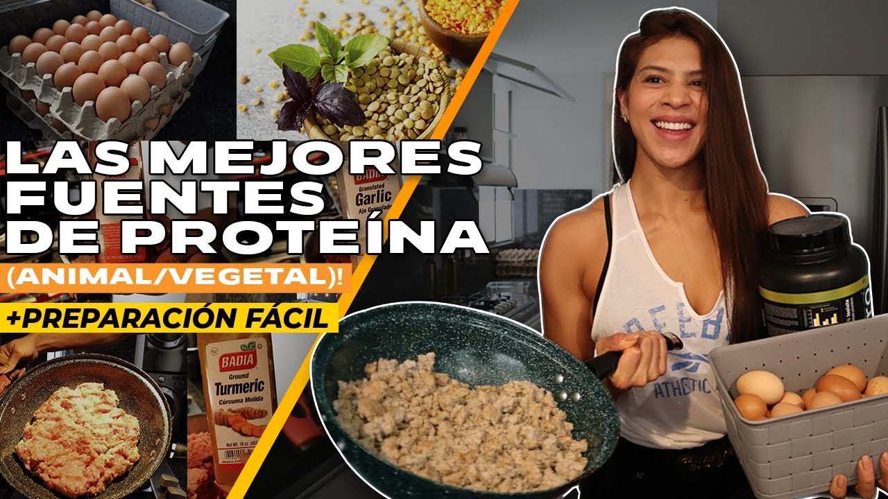 MEJORES FUENTES DE PROTEÍNA PARA AUMENTAR MASA MUSCULAR O PERDER GRASA? ANIMAL/VEGETAL+RECETA FÁCIL