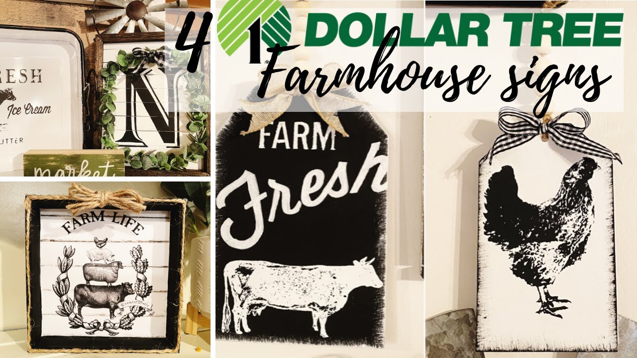 4 DOLLAR TREE DIY'S | DOLLAR TREE FARMHOUSE SIGNS | NEW DOLLAR TREE DIY'S 2020