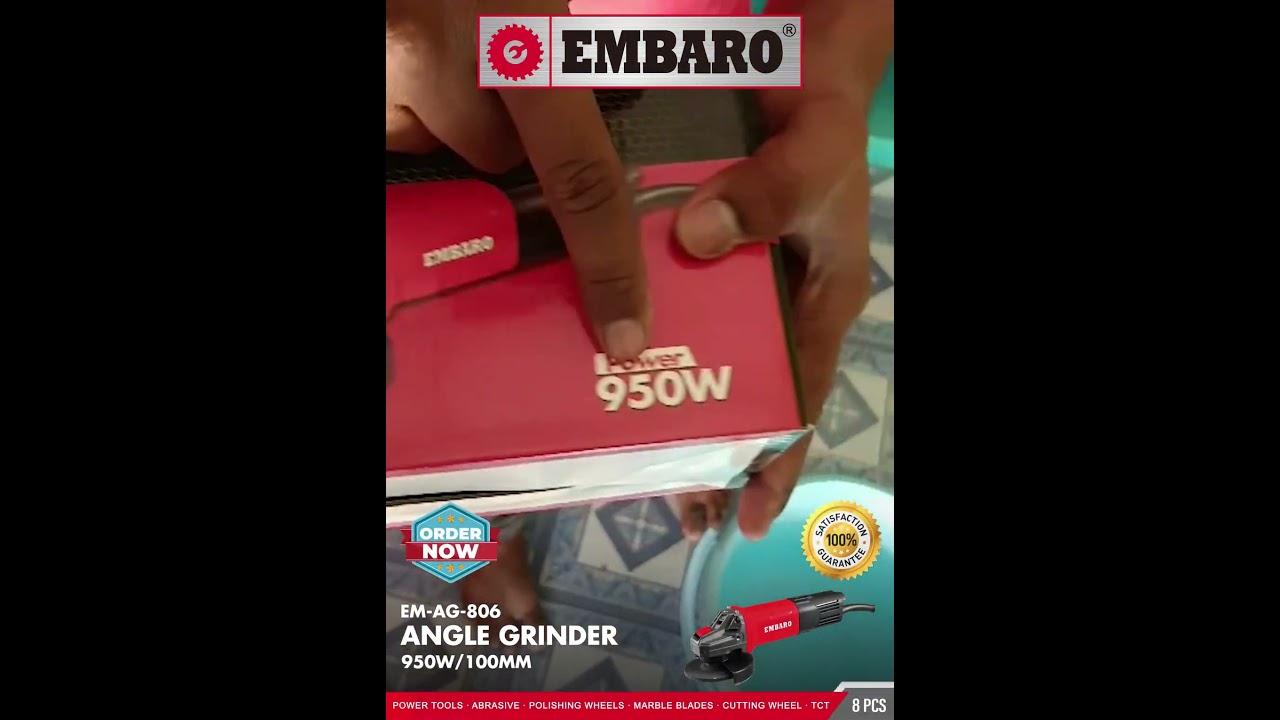 EMBARO - ANGLE GRINDER (EM-AG-806) | WATER TESTING | LEADING POWER TOOLS BRAND