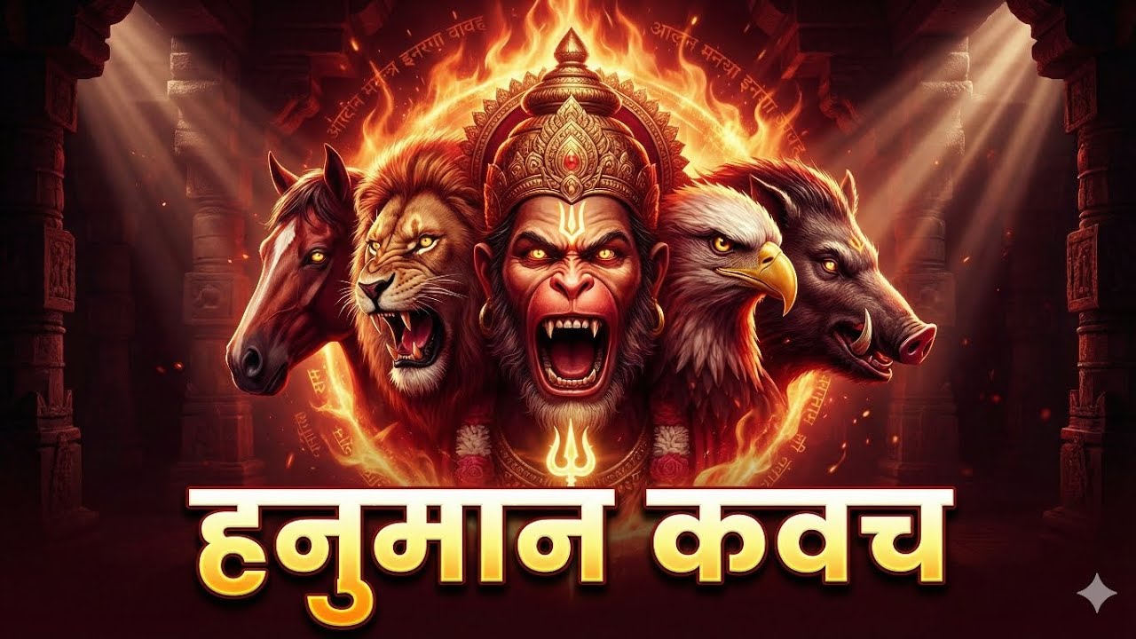 पंचमुखी हनुमान कवच | 5 मुखों की महाशक्ति | Powerful Hanuman Chant  #viral #bhakti #bhajan #hanuman 